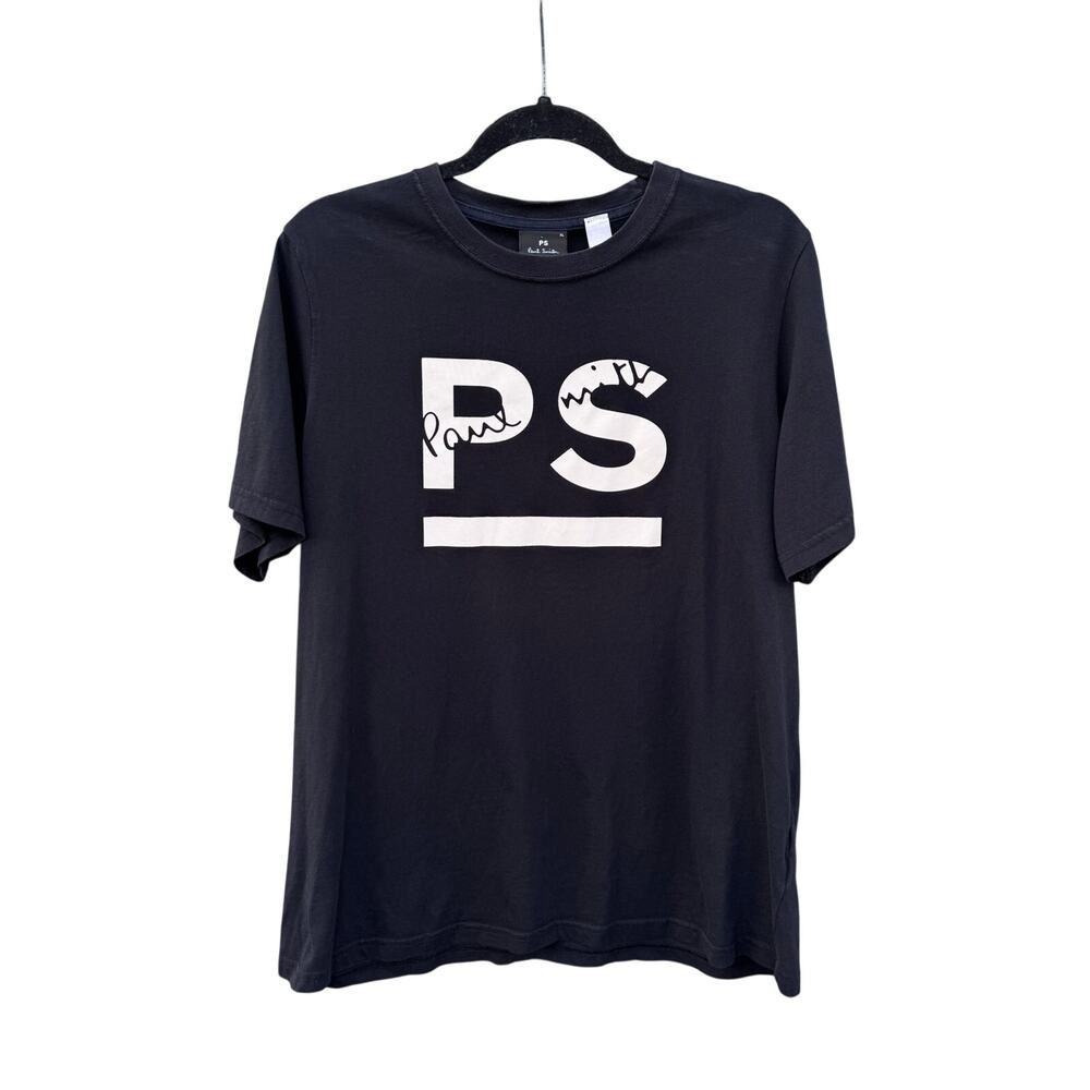 PS PAUL SMITH Black Graphic Print Tee T-Shirt XL Extra Large